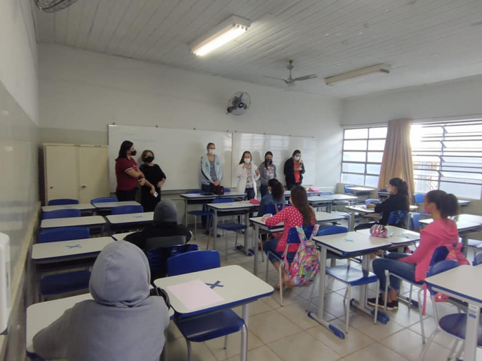 NASF de Mesópolis aconselha integrantes da PEI Adelino Bertani sobre boas práticas para a não contaminação da Covid-19