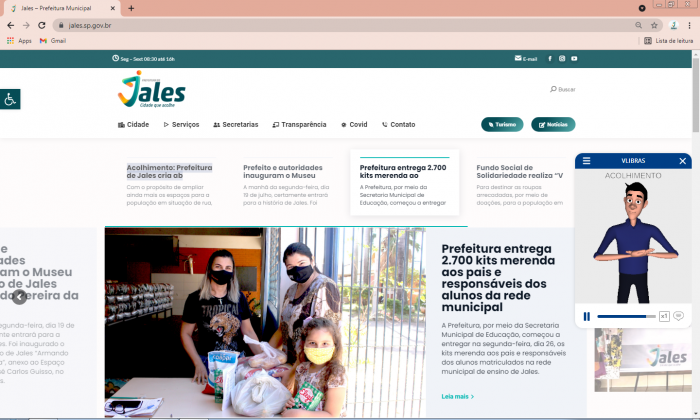 Secretaria de Comunicação de Jales implanta tradutor de libras e garante acessibilidade no site da Prefeitura
