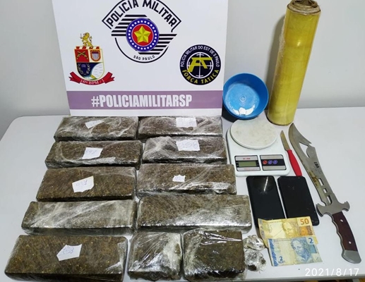 Traficantes são presos com mais de 10 quilos de maconha em Votuporanga
