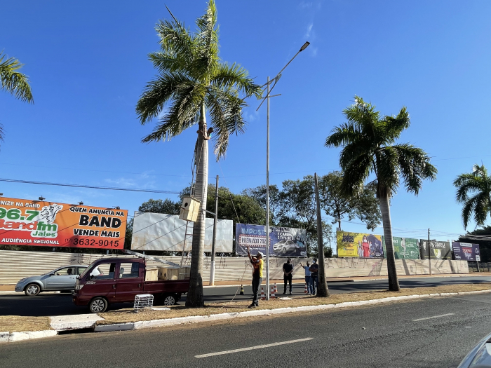 O Portal de Entrada da cidade foi beneficiado com a instalação de um ninho artificial