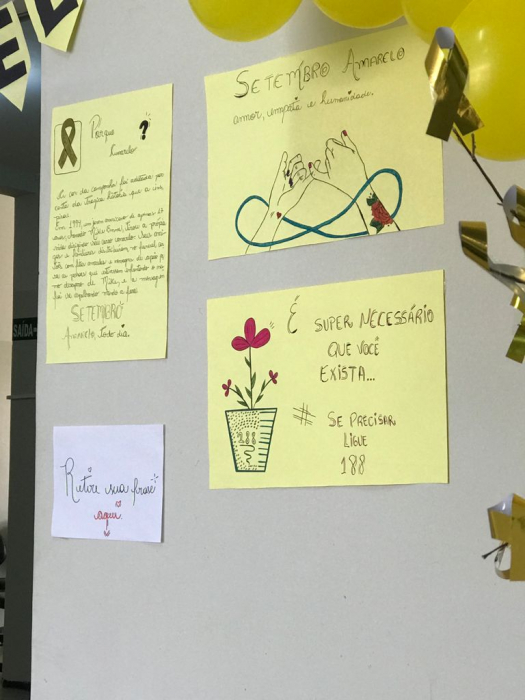 Como forma de prevenção, várias mensagens foram espalhadas nas unidades de saúde do município