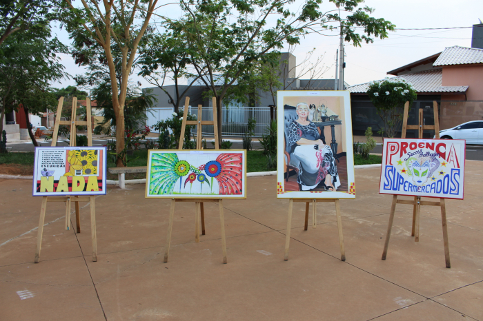 Obras do artista Rui Rodrigues foram expostas na Praça Jerônimo Amadeu, no Jardim Elisa