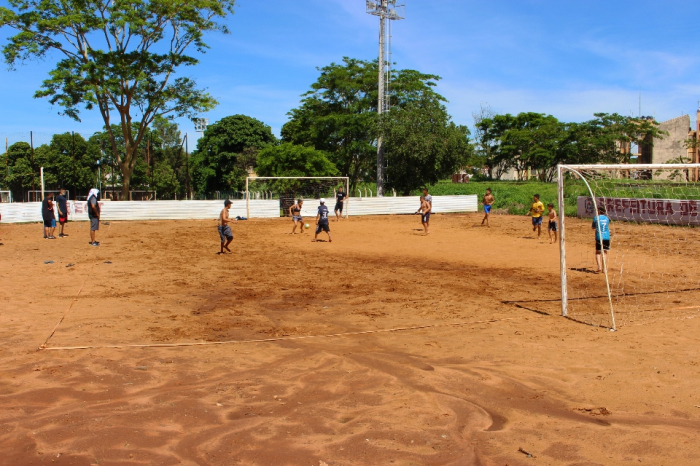 O futebol de areia também reuniu vários adeptos do esporte
