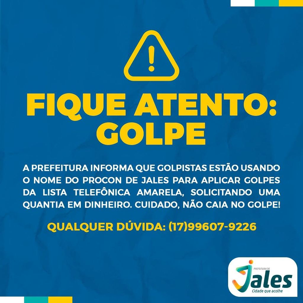 Golpistas usam o nome do Procon para aplicar golpes em Jales