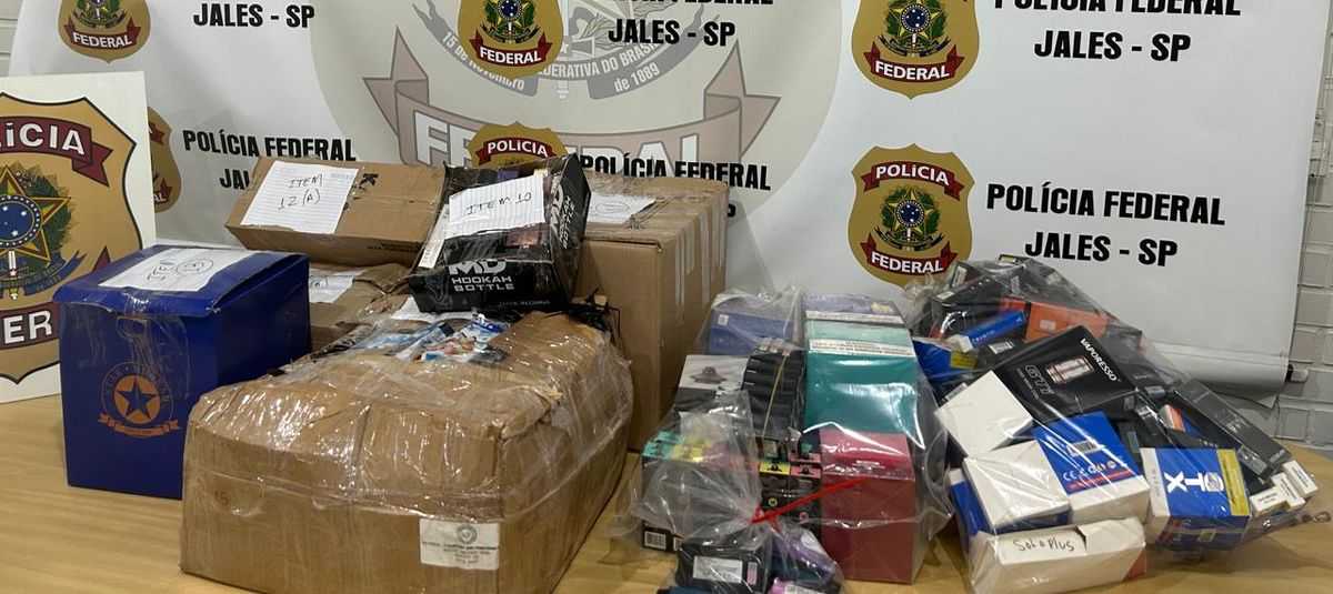 Operação da Polícia Federal combate o comércio de cigarros eletrônicos na região de Jales