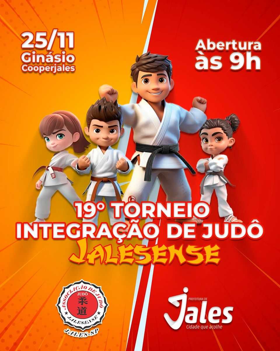 19ª edição do Torneio Integração de Judô Jalesense será neste sábado