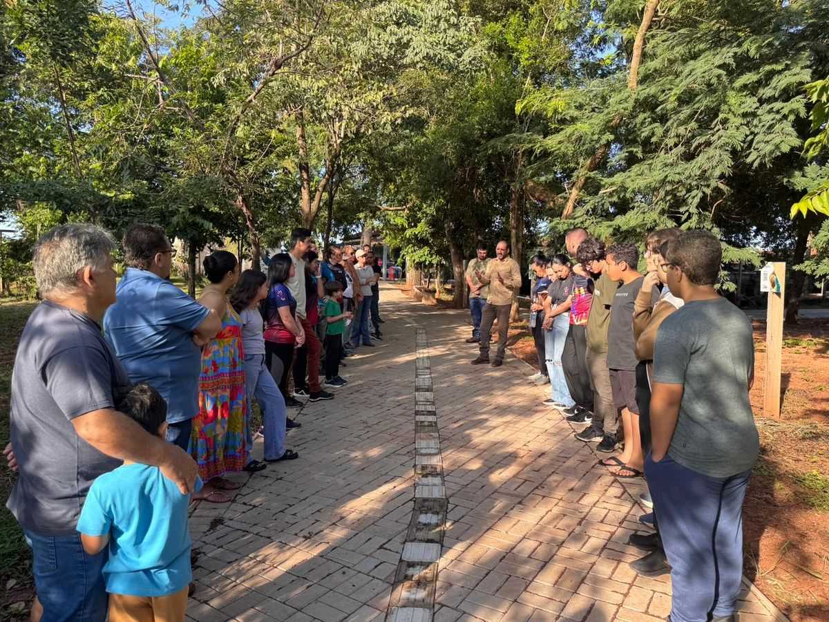Estudantes e voluntários plantam 120 árvores no Bosque Municipal de Jales