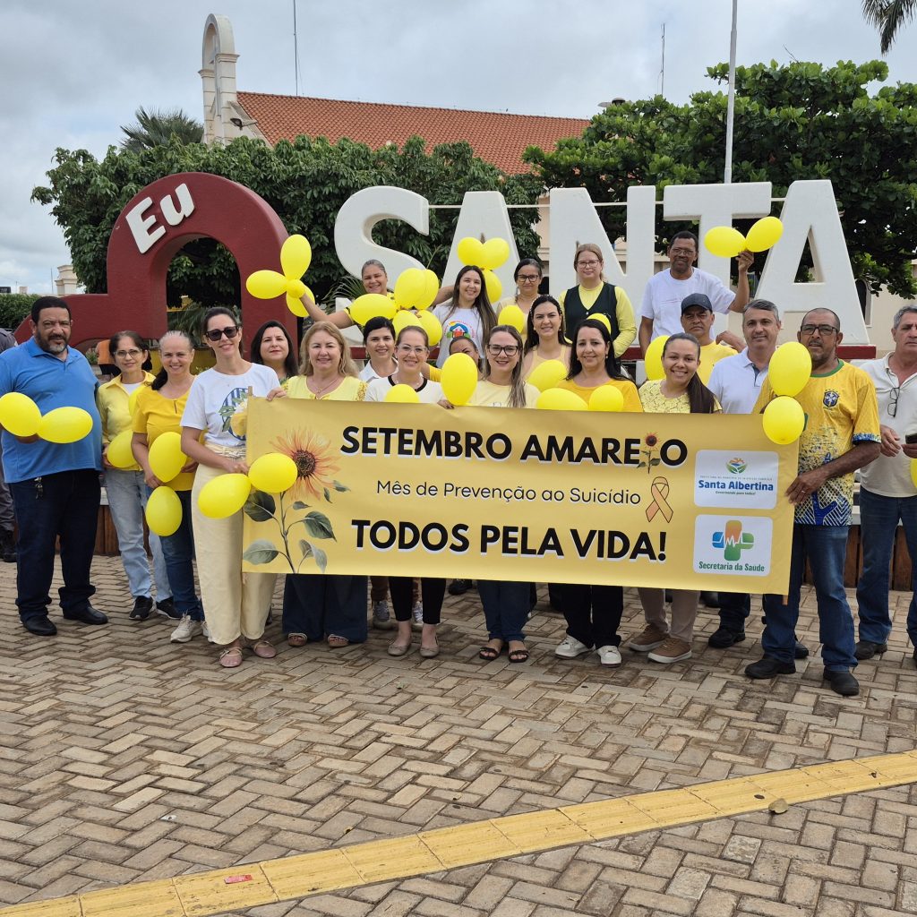 Santa Albertina promove passeata de conscientização em alusão ao Setembro Amarelo